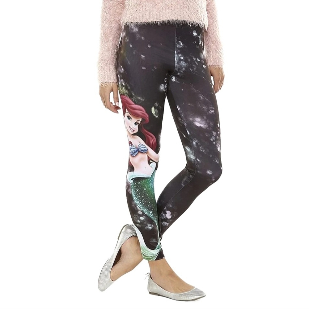 Disney Ariel Deep Sea Leggings Juniors Size Large NWT
